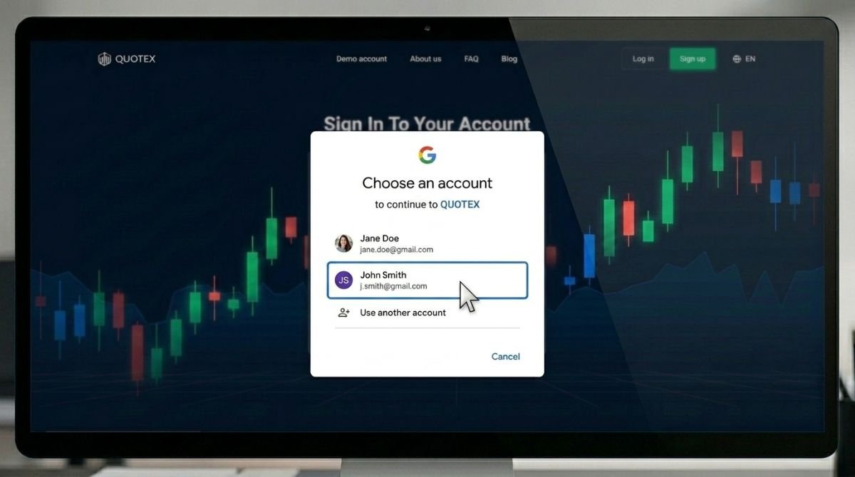 Choose Registered Gmail Account for Google Login