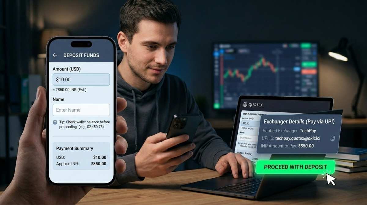 Enter Amount and Submit Deposit Request 