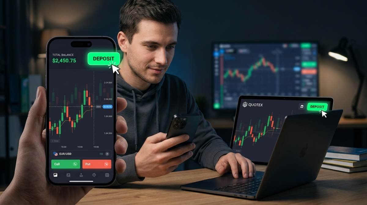 Log In and Navigate to Deposit Section