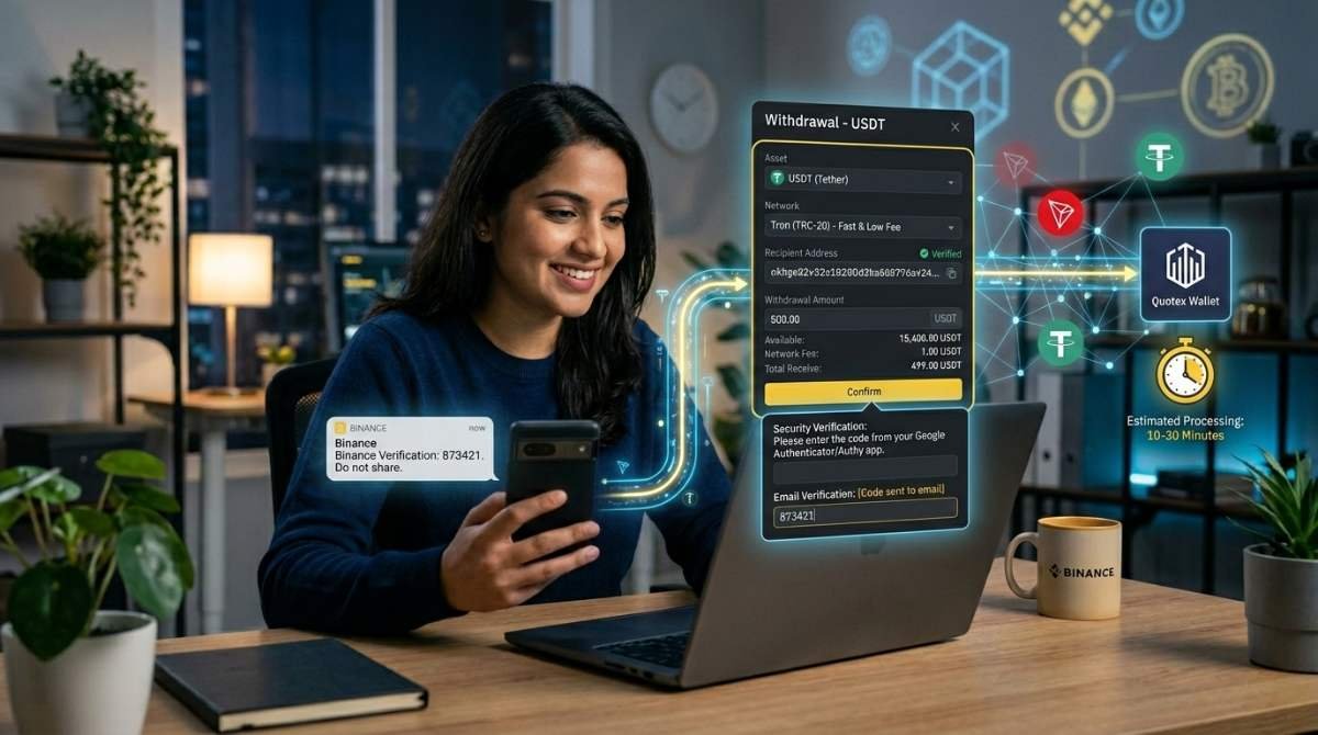 Withdraw USDT from Binance to Quotex Wallet