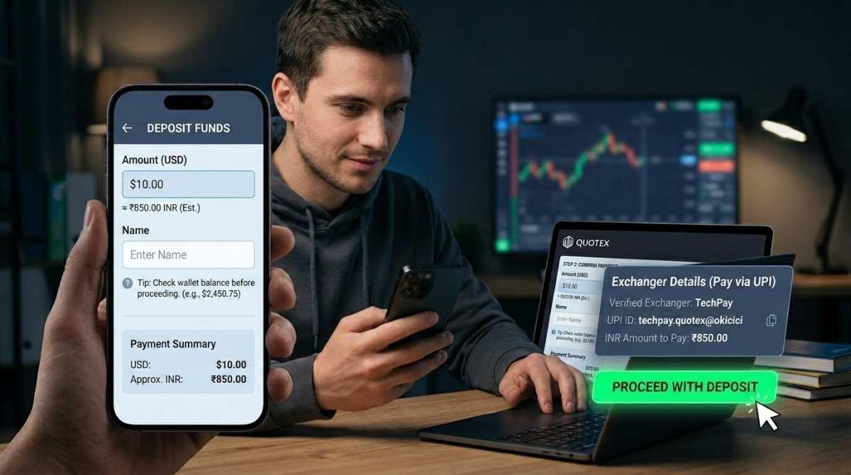 Enter Amount and Submit Deposit Request